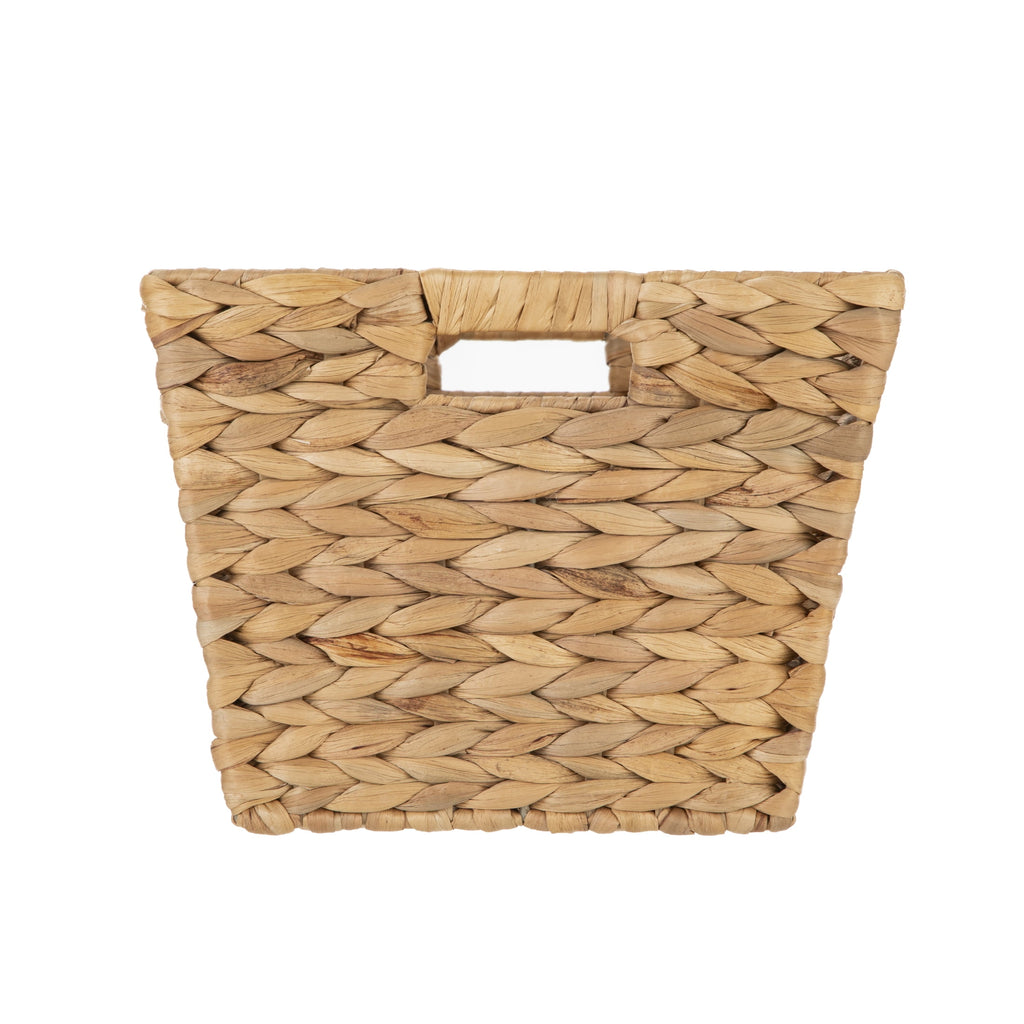Better Homes & Gardens Large Water Hyacinth Decorative Storage Basket with Handles, 14 in x 11 in x 8.5 in