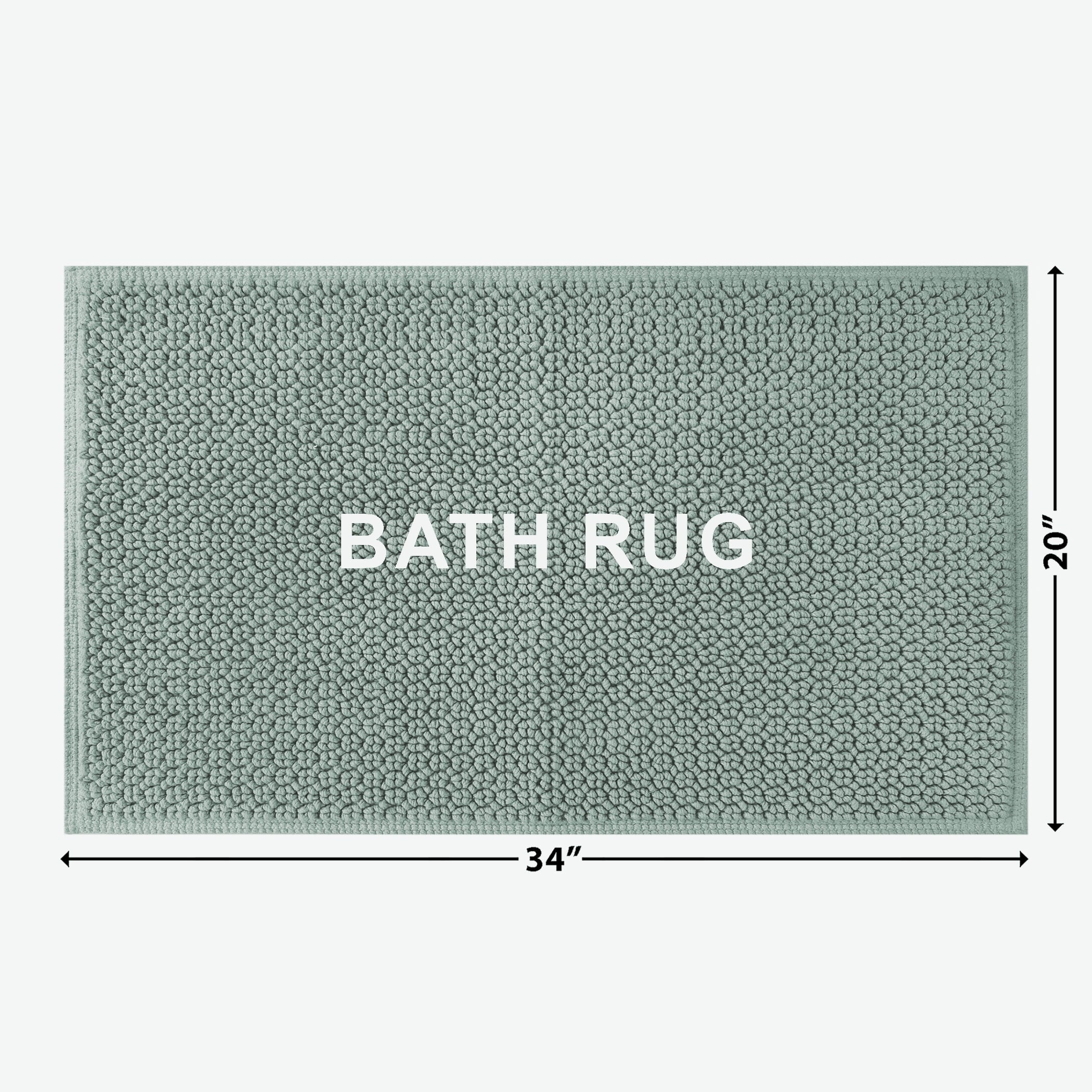 Better Homes & Gardens Signature Soft Cotton Looped Bath Mat, Green River, 20" x 34"