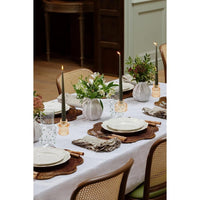 HofferRuffer Set of 3 Taper Glass Candle Holders, Tealight Candlestick Holders for Table Centerpieces, Festival, Wedding Decor and Dinner Party (Yellow)