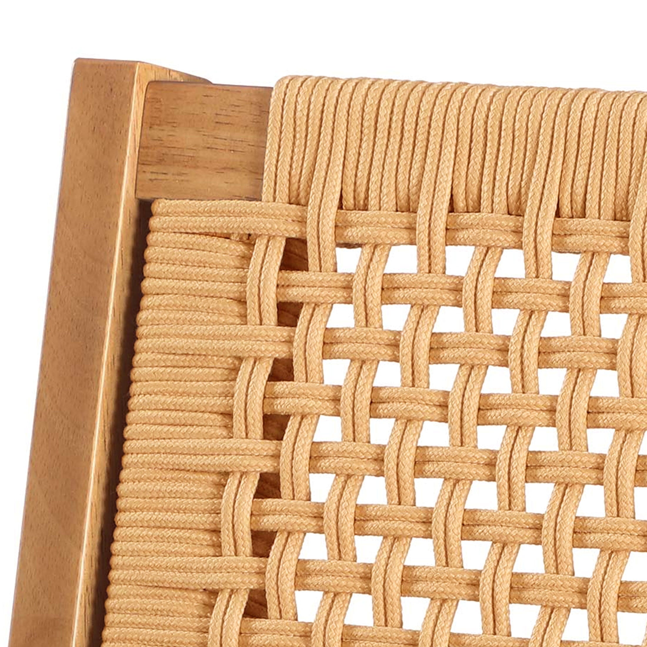 Better Homes & Gardens Vista Woven Coastal Dining Chairs 2 Pack, Light Honey Finish