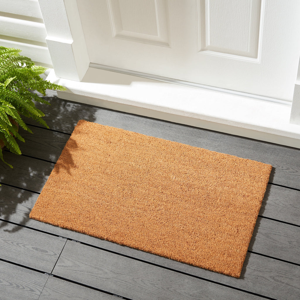 Mainstays Indoor and Outdoor Plain Coir Doormat, 18" x 30" - 1 Piece