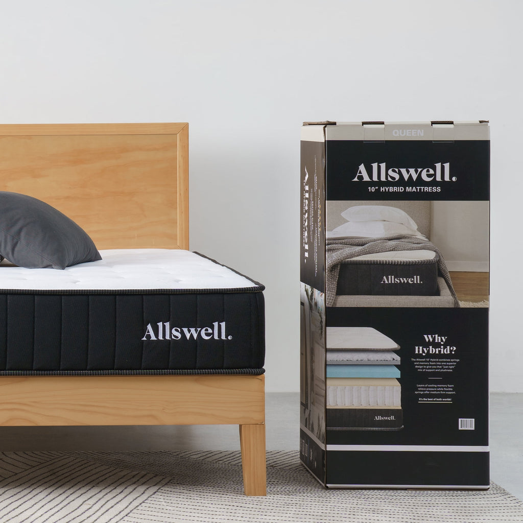 The Allswell 10" Hybrid Mattress in a Box with Gel Memory Foam, Adult, Queen
