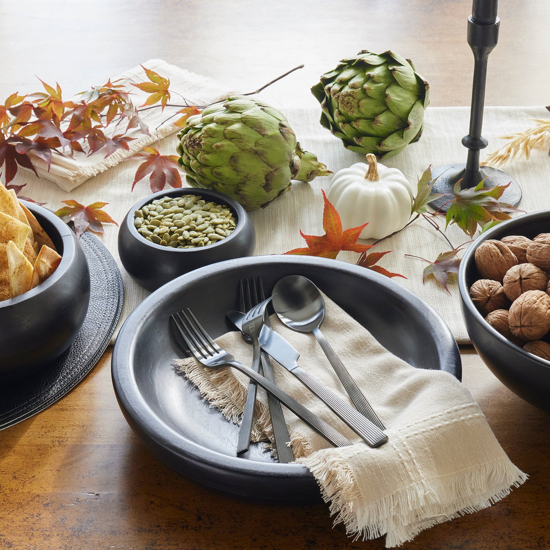 Better Homes & Gardens 20-Piece Black Stainless Steel Flatware Set (Service for 4)