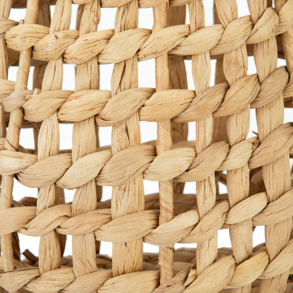 Better Homes & Gardens Water Hyacinth Hanging Basket with Faux Leather Strap