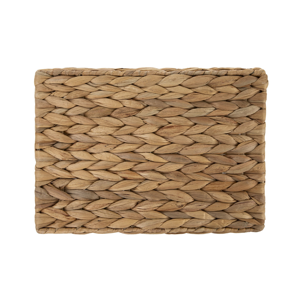 Better Homes & Gardens Large Water Hyacinth Decorative Storage Basket with Handles, 14 in x 11 in x 8.5 in