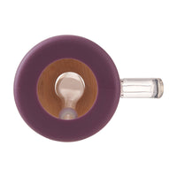 Mainstays Glass 22oz Tumbler with Purple Protective Silicone Sleeve, Bamboo lid, Glass Straw