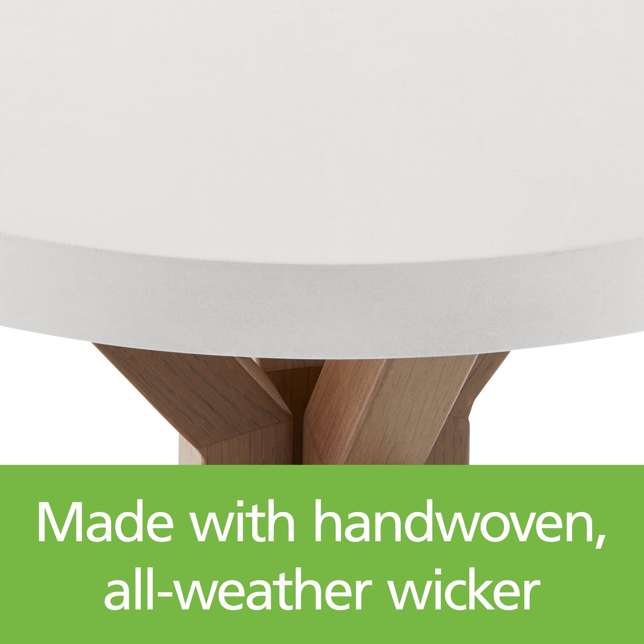 Mainstays Chelsea Outdoor Patio Steel 19inch Side Table with White Top