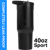 HydroJug Sport 40 oz Stainless Steel Water Bottle with Flip Straw, Insulated Leak-Proof Tumbler for Gym & Outdoor - Sage