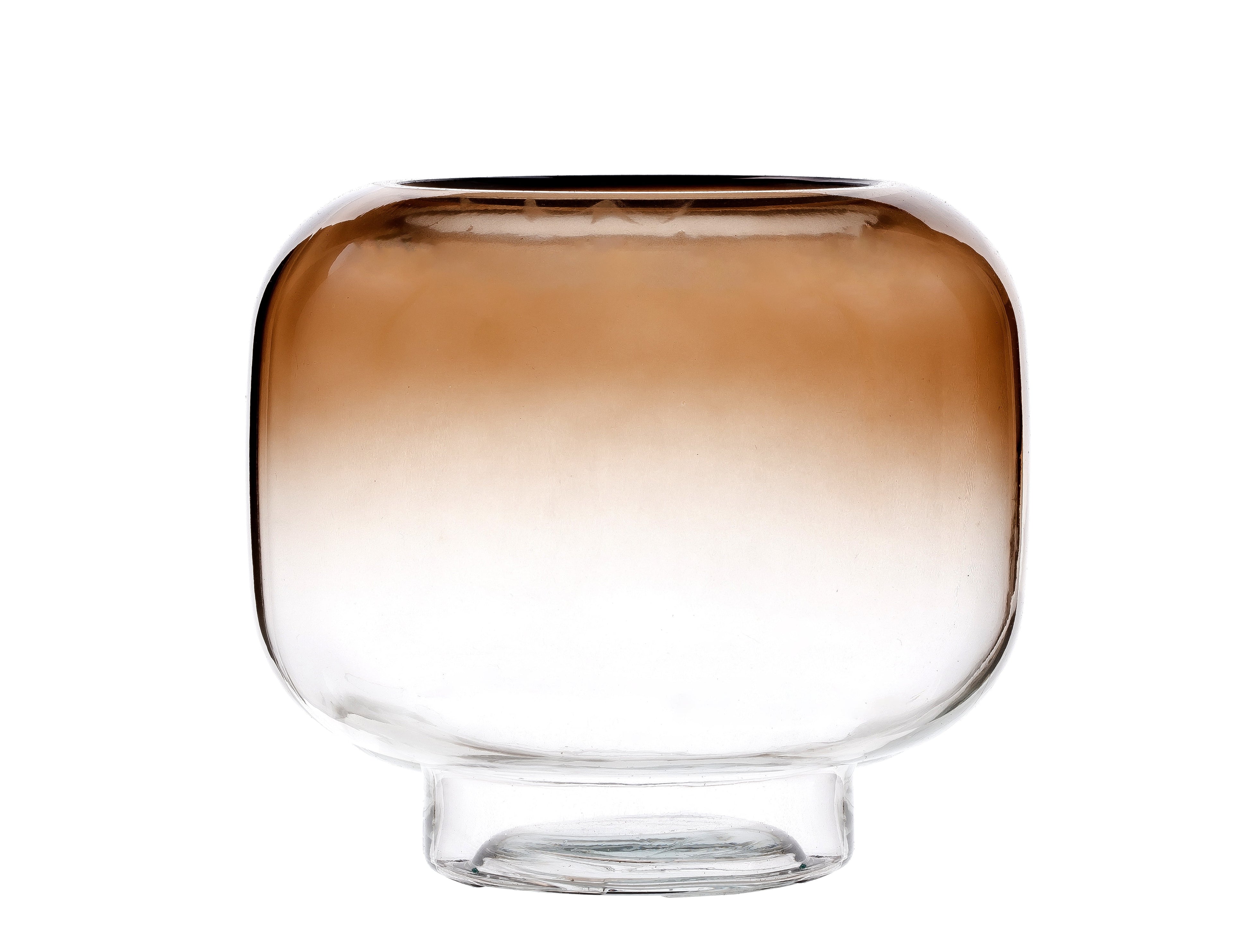 Mainstays 5.2" Smoke Ombre Glass Hurricane Pillar Candle Holder Small