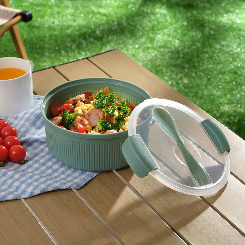 Mainstays Food Storage Container, Round, Green, 47oz Capacity