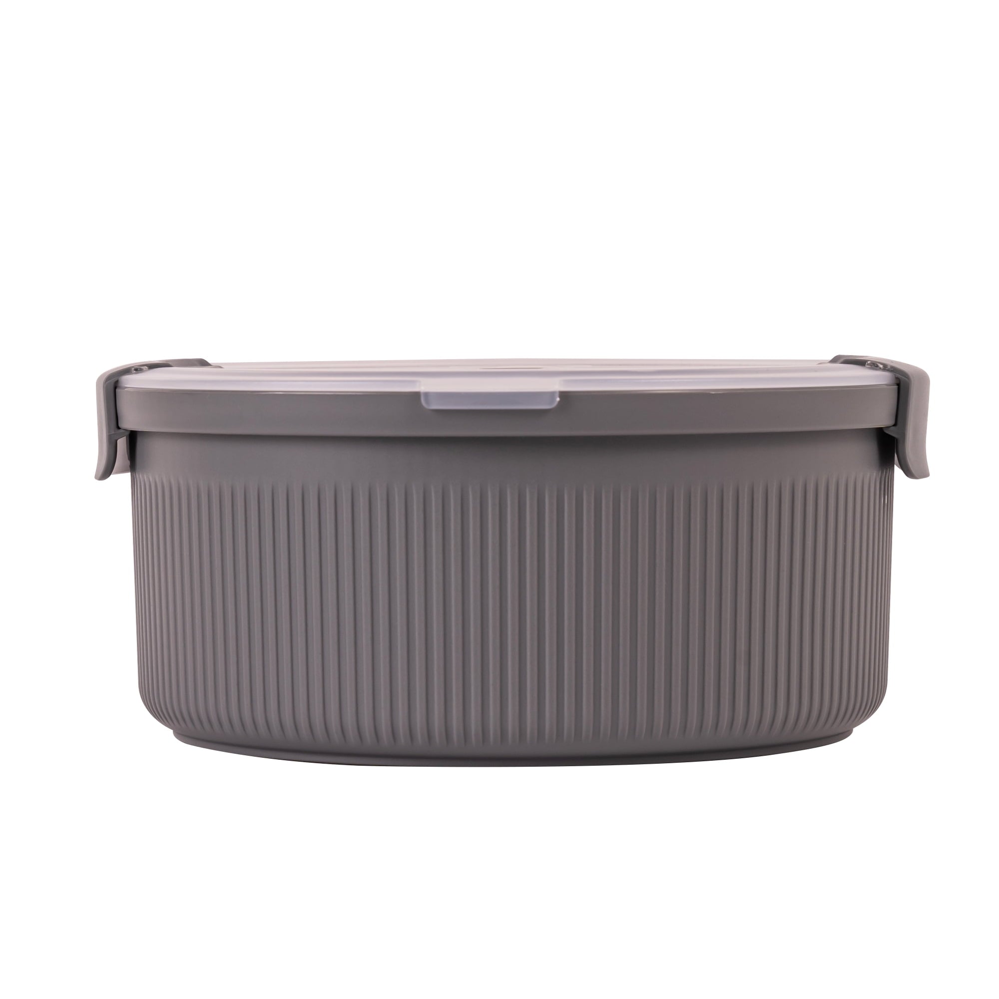 Mainstays Food Storage Container, Round, Grey, 47oz Capacity