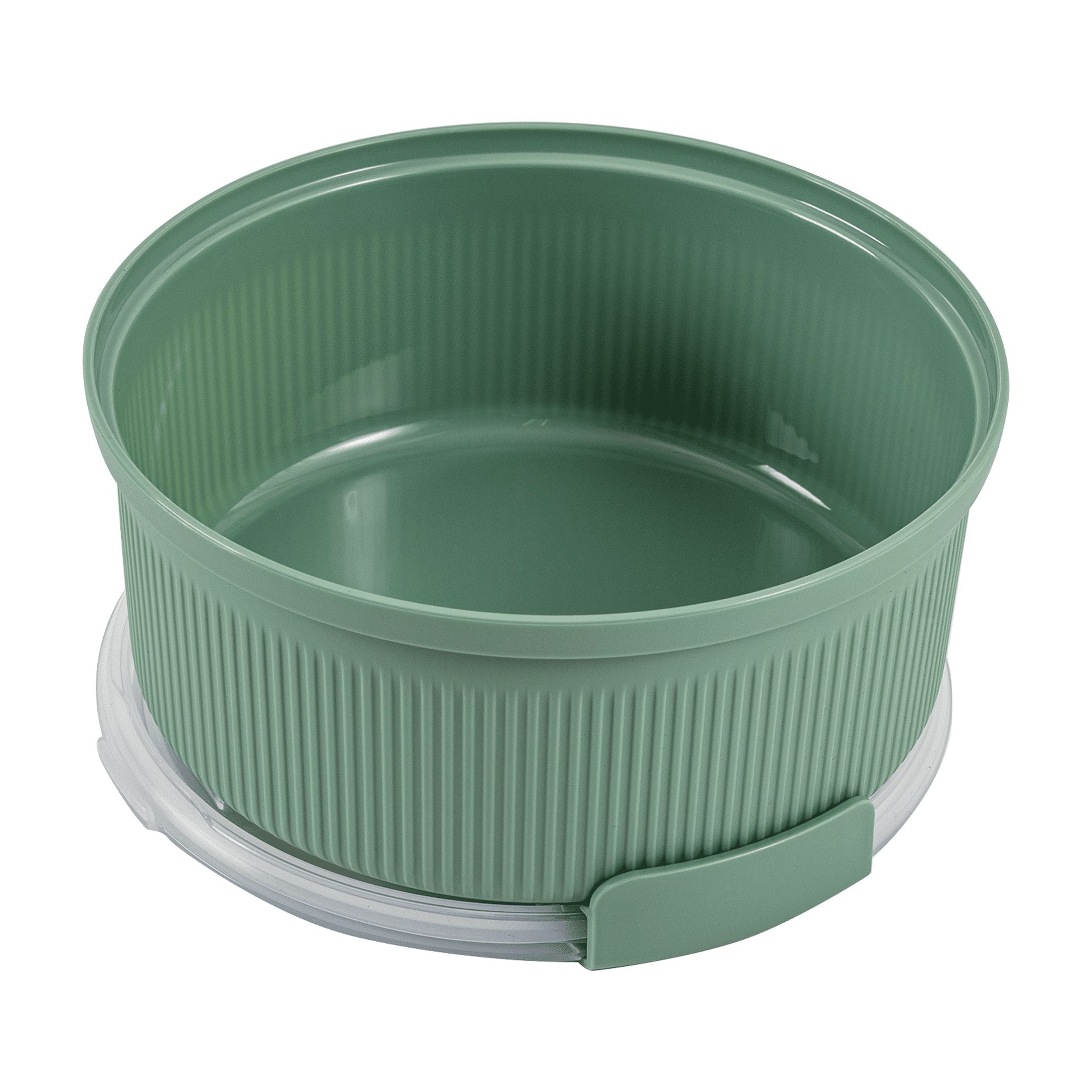 Mainstays Food Storage Container, Round, Green, 47oz Capacity