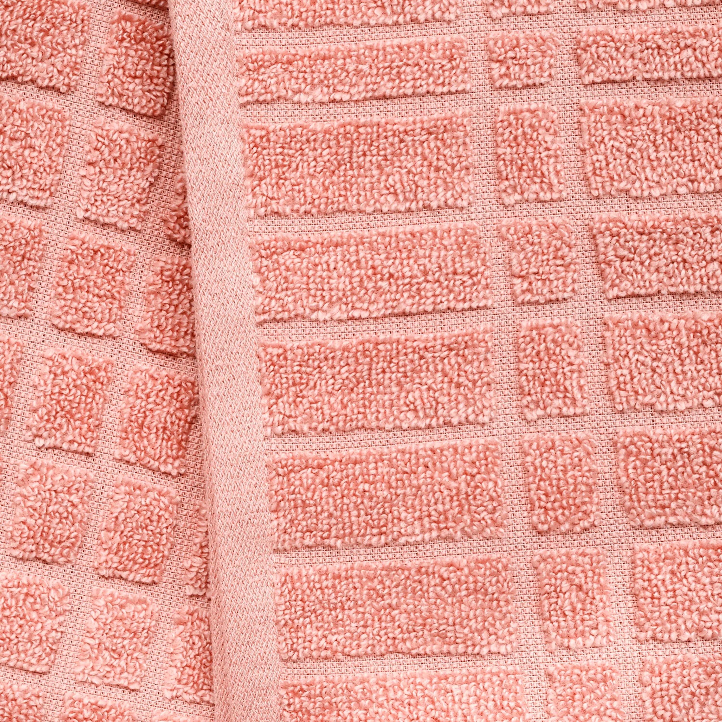 Mainstays Performance Cotton 6-Piece Bath Towel Set, Super Soft Quick Dry Fade Resistant, Textured Teracotta