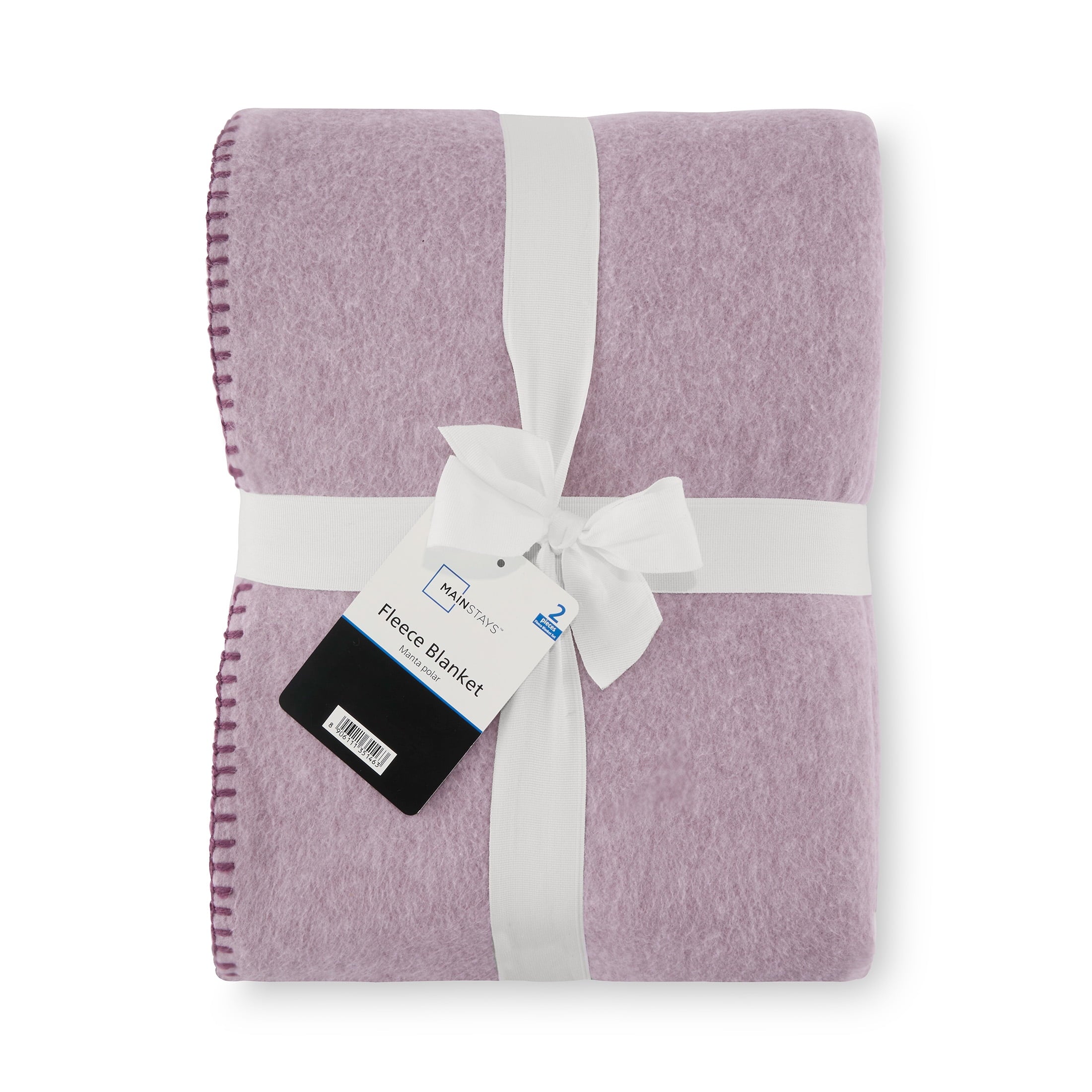 Mainstays Super Soft Hazy Purple Fleece Bed Blanket, Full/Queen