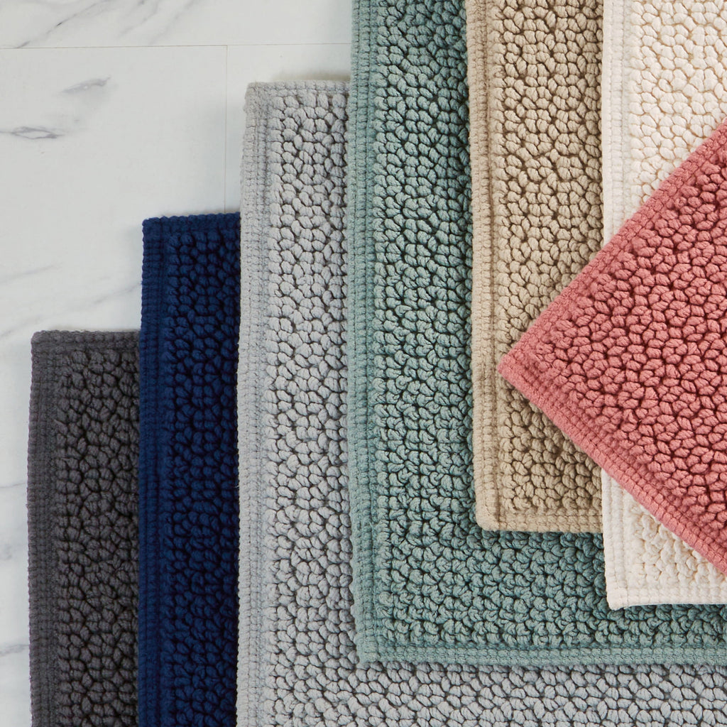 Better Homes & Gardens Signature Soft Cotton Looped Bath Mat, Green River, 20" x 34"