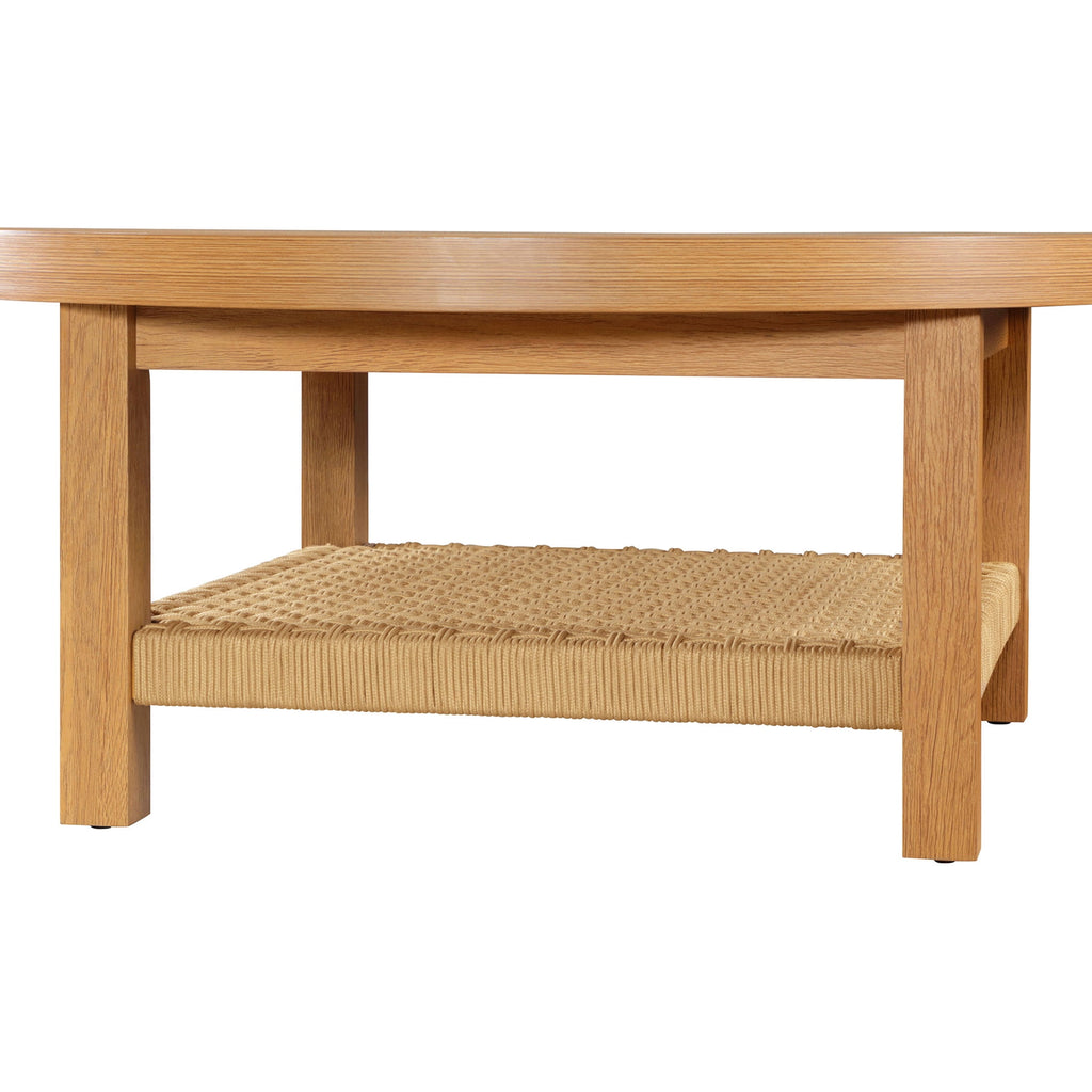 Better Homes & Gardens Vista Woven Coastal Coffee Table, Light Honey