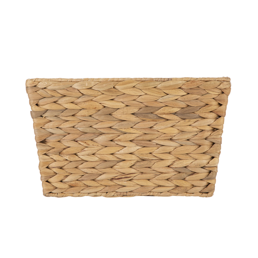 Better Homes & Gardens Large Water Hyacinth Decorative Storage Basket with Handles, 14 in x 11 in x 8.5 in