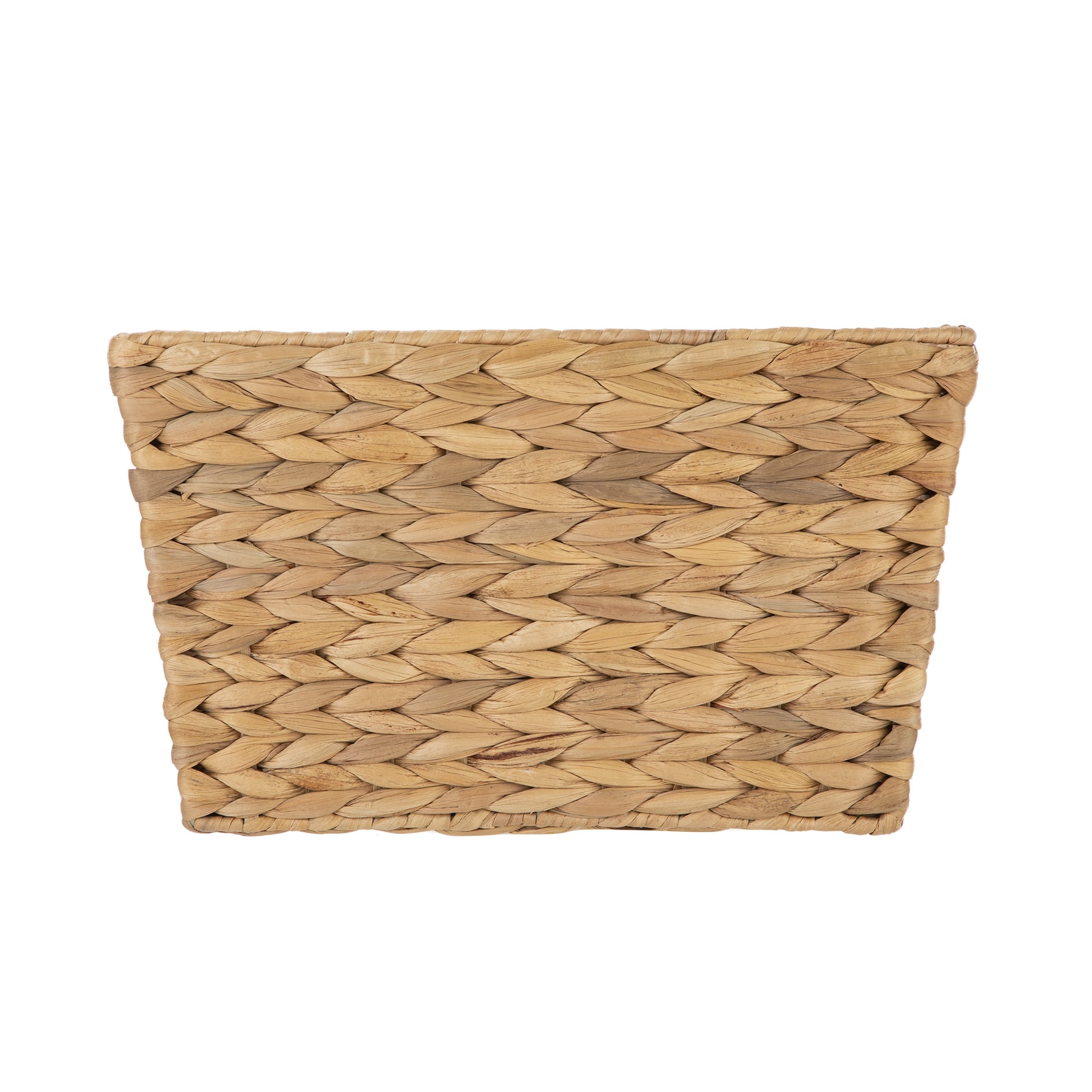 Better Homes & Gardens Large Water Hyacinth Decorative Storage Basket with Handles, 14 in x 11 in x 8.5 in