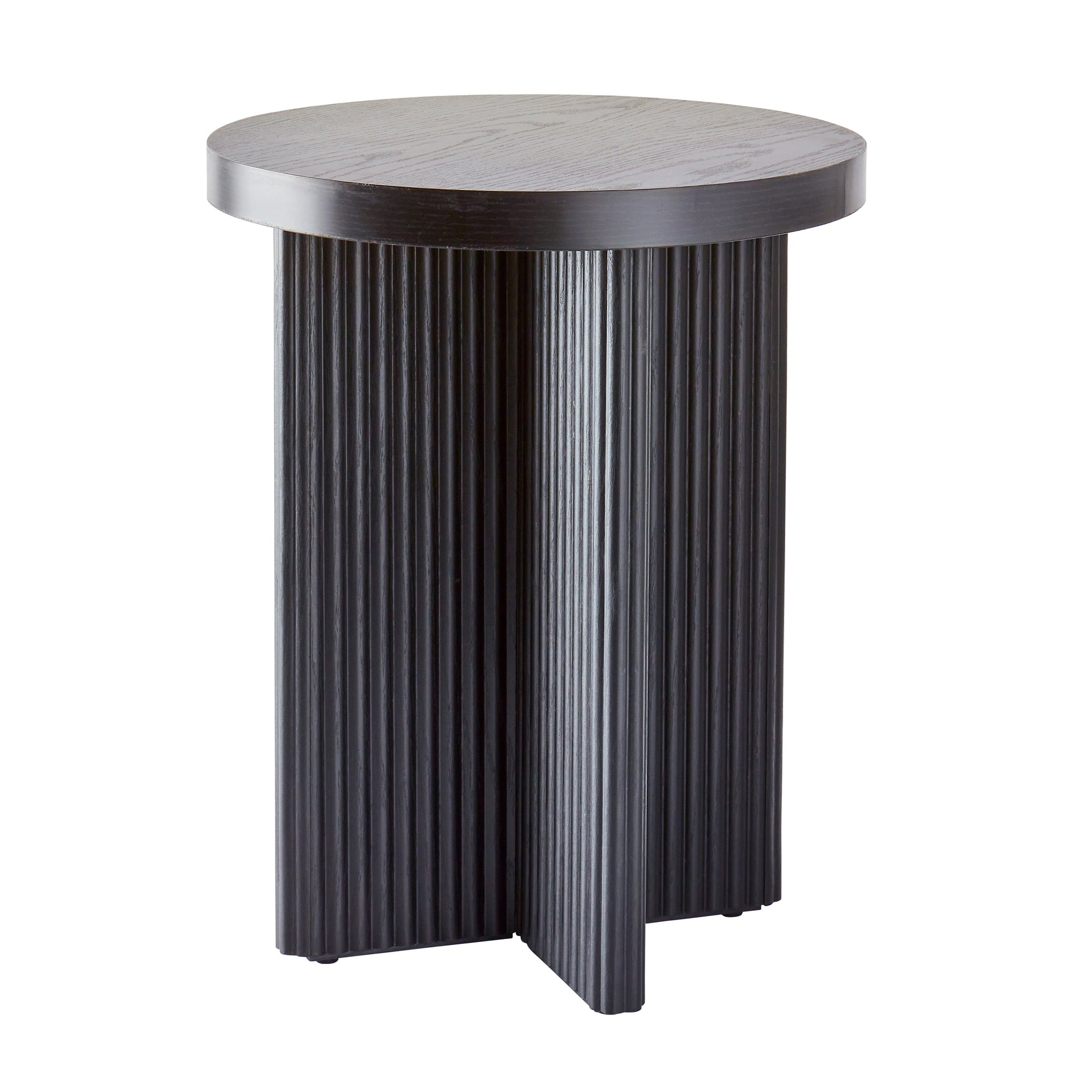Better Homes & Gardens Lillian Fluted End Table, Black