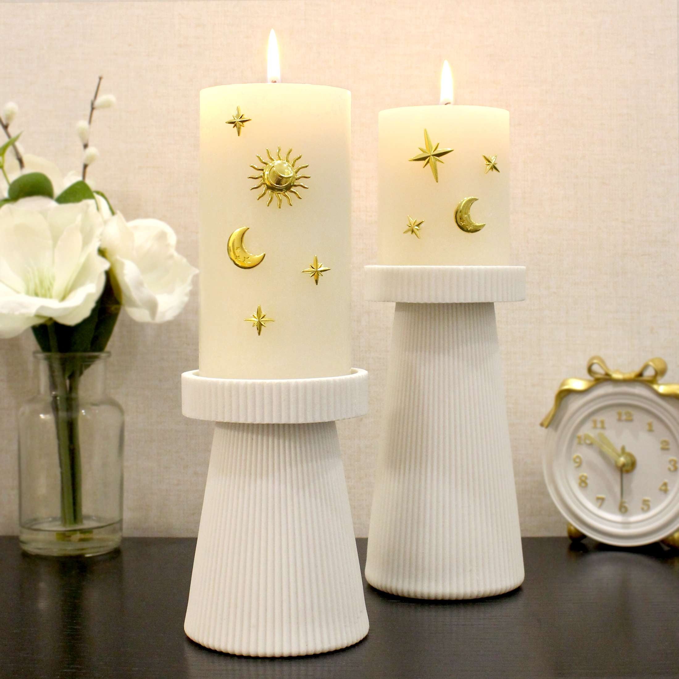 Mainstays Celestial Candle Charms 6 Piece Set for Flute, Pillar and Votive Candles