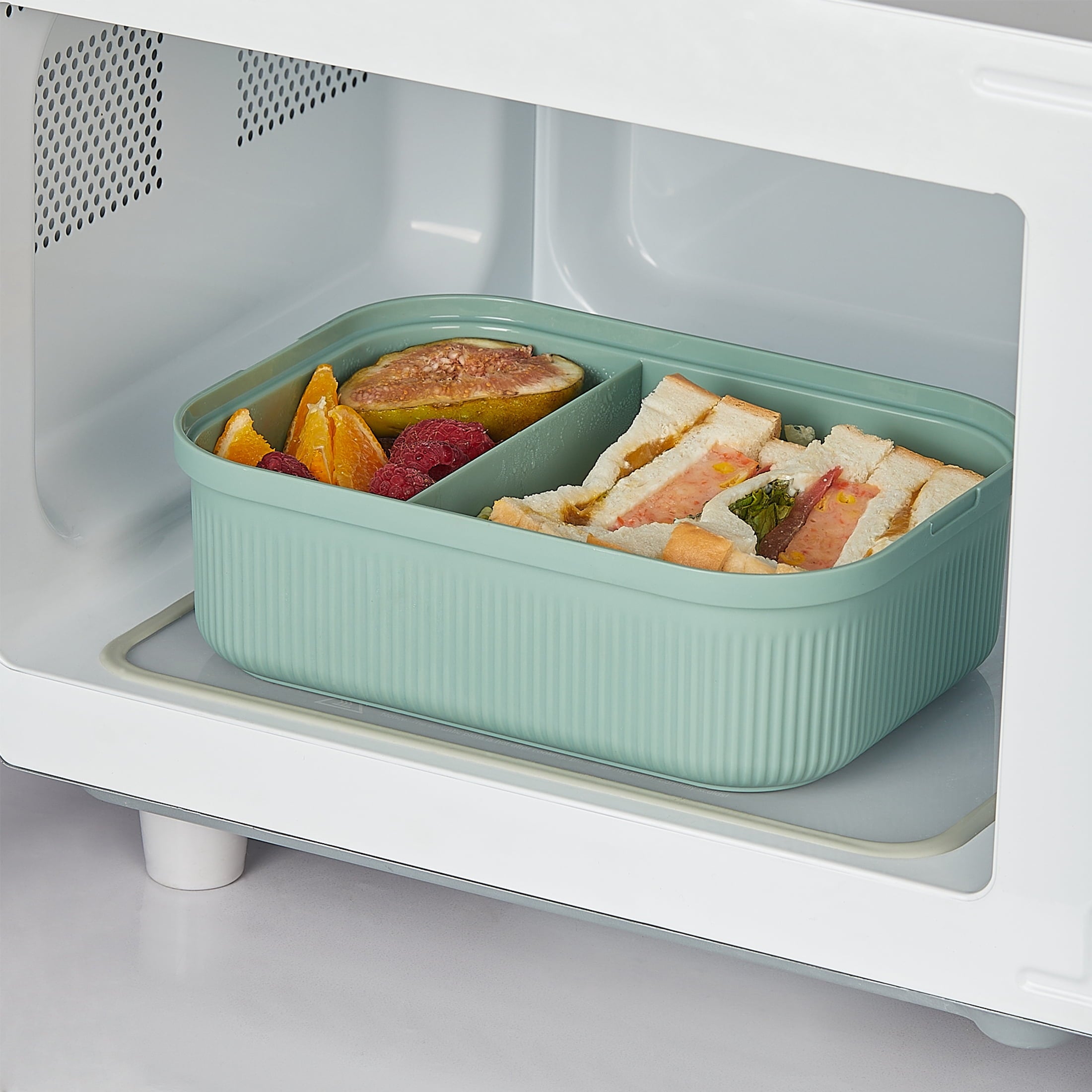 Mainstays Food Storage Container, Rectangle, Green, 42oz Capacity