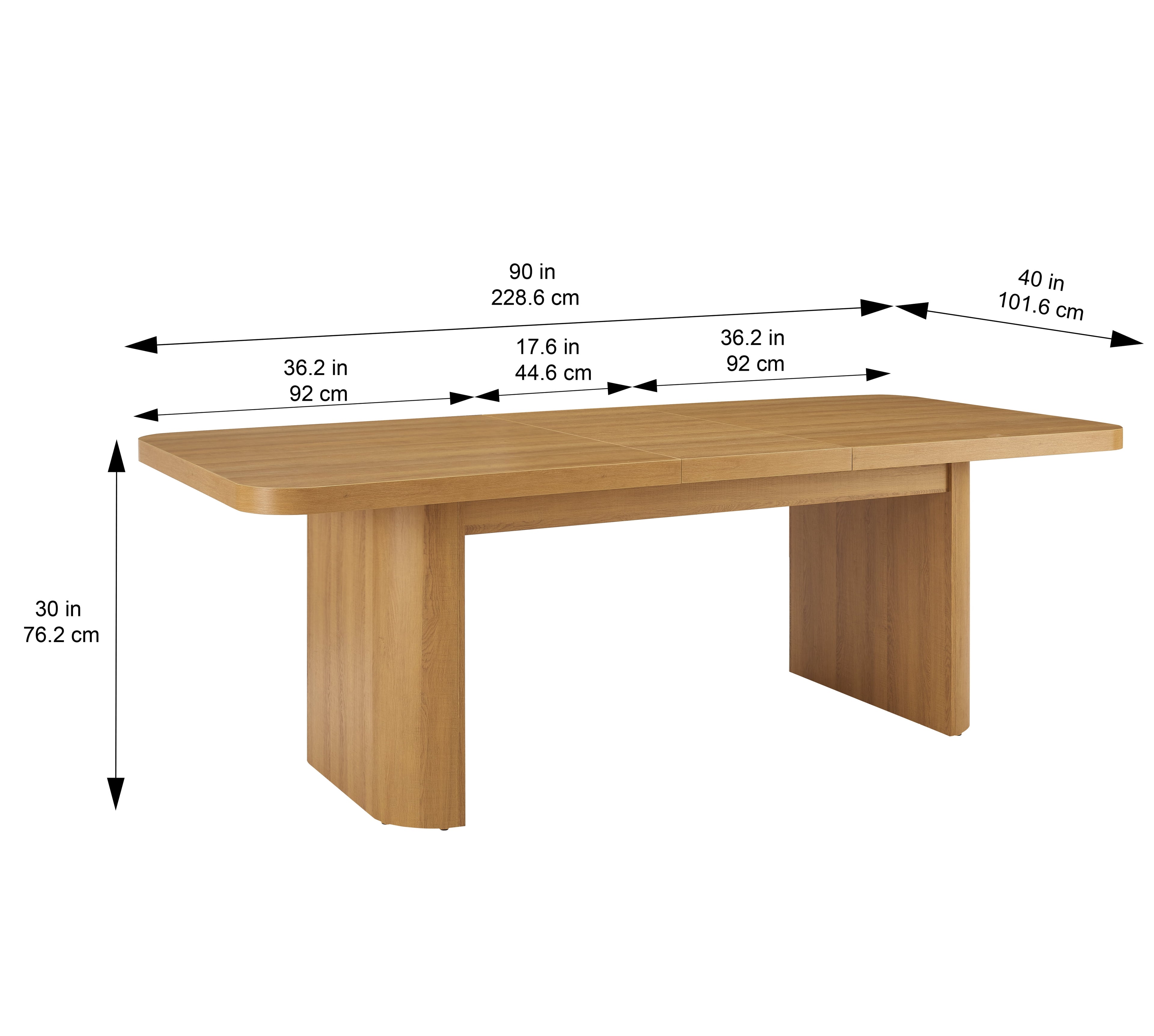 Better Homes & Gardens Juliet Extendable dining table, Light Honey Finish