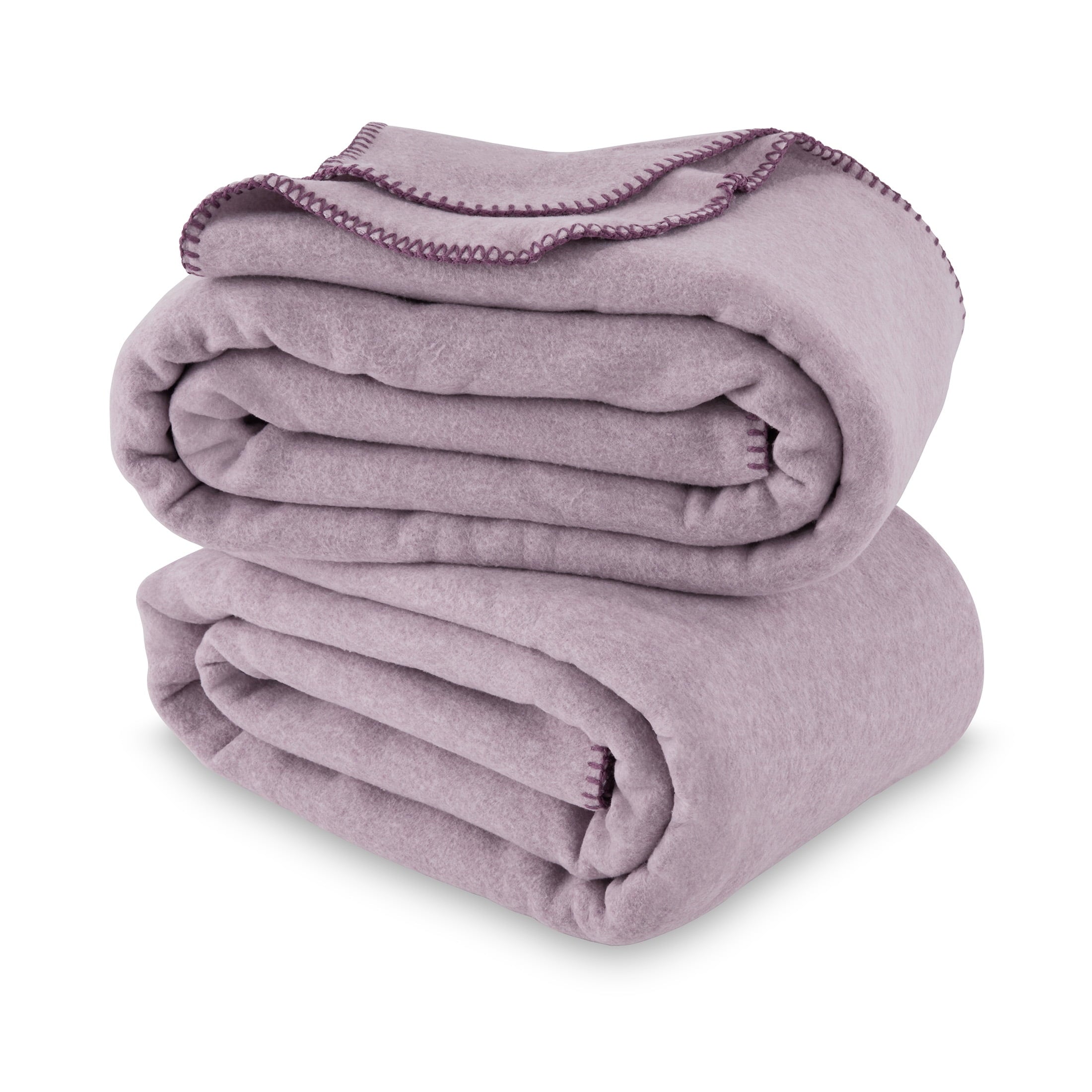 Mainstays Super Soft Hazy Purple Fleece Bed Blanket, Full/Queen