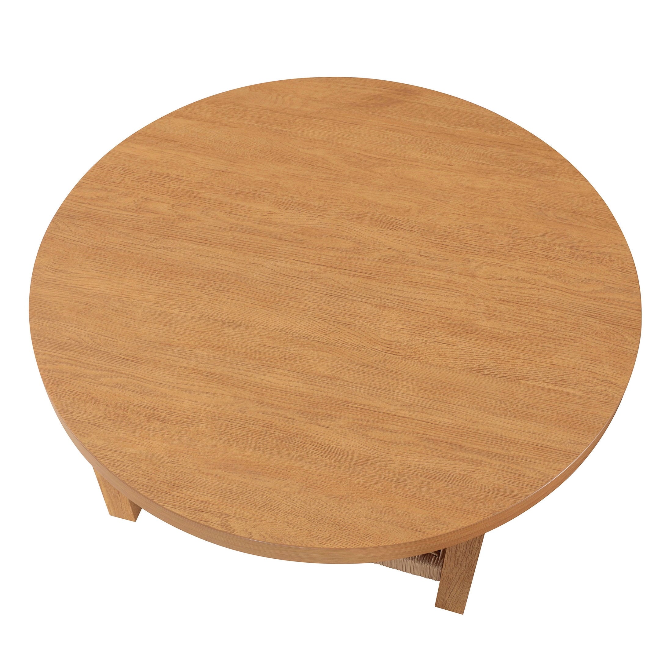 Better Homes & Gardens Vista Woven Coastal Coffee Table, Light Honey