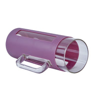 Mainstays Glass 22oz Tumbler with Purple Protective Silicone Sleeve, Bamboo lid, Glass Straw